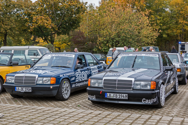 Mercedes-Benz 190 E – dekoriert nach dem Vorbild alter DTM-Rennwagen – Retro-Saisonabschluss 2024