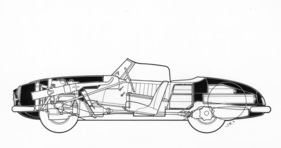 Mercedes-Benz 190 SL (1955) - Durchsichtzeichnung des 190 SL Roadsters