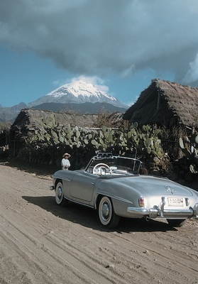 Mercedes-Benz 190 SL (1955) - auf freier Wildbahn in Afrika