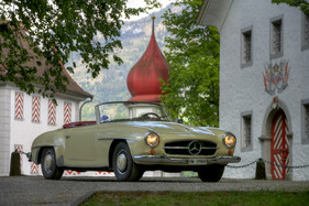 Mercedes Benz 190 SL (1956) - die Scheinwerfer sind nach heutigem Empfinden nicht sehr hell