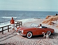 Mercedes-Benz 190 SL (1956) - zeitgenössisches Werbefoto, aufgenommen auf Sylt