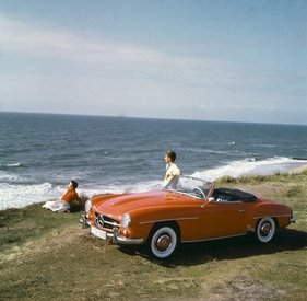 Mercedes-Benz 190 SL (1958) - am Strand