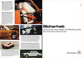 Mercedes-Benz (1971) - frühe Erkenntnisse der Airbag-Forschung in der Werbung von Mercedes-Benz