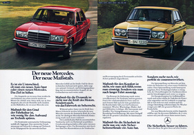 Mercedes Benz 200 (1976) - Werbung von damals für die verschiedenen Modelle der Baureihe W 123