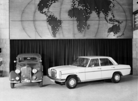 Mercedes-Benz 220 D (1968) – zusammen mit einem 170 D von 1949