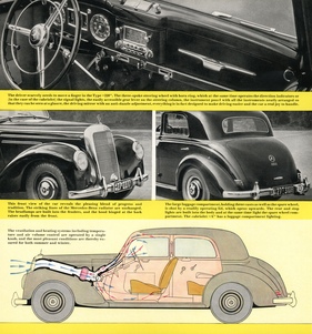 Mercedes Benz 220 Limousine (1953) - Prospekt für Fahrzeuge 1951 bis 1954