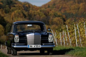 Mercedes-Benz 220 S (1965) - von den "kleineren" Modellen u.a. durch die Form der Scheinwerfer zu unterscheiden
