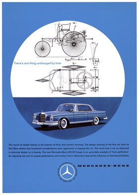 Mercedes-Benz 220 SEb Coupé (1961) - Werbung - das Geheimnis klassischer Schönheit