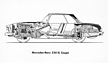 Mercedes-Benz 230 SL (1963) - Durchsichtszeichnung - Silhouettenanischt (© Archiv Automobil Revue) Mercedes-Benz 230 SL (1963) - Durchsichtszeichnung - Silhouettenanischt (© Archiv Automobil Revue)