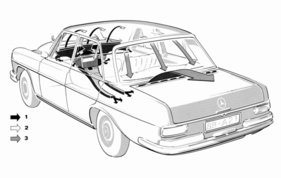 Mercedes-Benz 250 S (1965) – Heizungs- und Belüftungsanlage