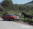 Mercedes-Benz 280 SE (1980) - mit Pferd und Reiter