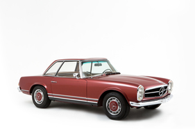 Mercedes-Benz 280 SL 5-G ZF (1969) - der Spiegel rechts wurde wohl nachträglich nachgerüstet