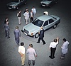 Mercedes-Benz 300 E (1984) - Designentwicklung, hinten ein 123, links eine S-Klasse