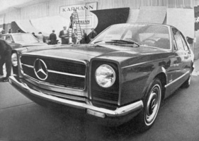 Mercedes-Benz 300 SEL 6.3 Coupé Speciale Pininfarina (1970) – Am Pariser Salon 1970 noch mit Rundscheinwerfern und grossem Stern im Grill