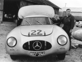 Mercedes-Benz 300 SL (1952) - Le Mans 1952 - aerodynamische Experimente mit einer Luftbremse