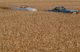 Mercedes-Benz 300 SL-24 (1989) - zusammen mit dem 300 SL Roadster im Kornfeld (1989)