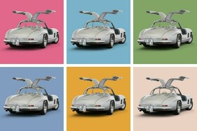 Mercedes-Benz 300 SL Coupé (1955) à la Andy Warhol