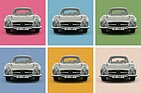 Image: Mercedes-Benz 300 SL Coupé (1955) à la Andy Warhol