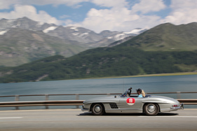 Mercedes-Benz 300 SL Roadster (1956) - nach dem Maloyapass - Passione Caracciola 2017
