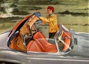 Mercedes-Benz 300 SL Roadster (1958) - das Dach lässt sich mühelos öffnen - Abbildung aus dem Verkaufsprospekt von 1958