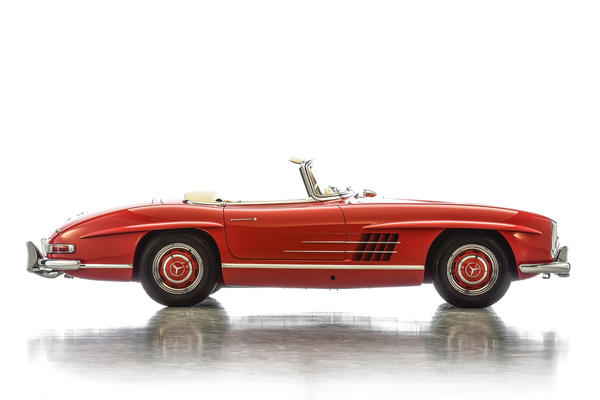 Image: Mercedes-Benz 300 SL Roadster (W 198) (1958) - commercial vehicle from Mercedes-Benz Classic. Exterior view from the right