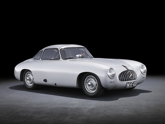 Image: Mercedes-Benz 300 SL W 194 (1952) - exhibited at the special "Silver Arrow" show at the Louwman Museum
