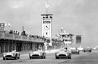 Mercedes Benz 300 SLR (1955) - 18. Internationales ADAC Eifelrennen auf dem Nürburging am 29. Mai 1955 - drei Mercedes in Front - Juan Manuel Fantio (1), Karl Kling (2), Stirling Moss (3)