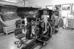Mercedes-Benz 300 SLR (1955) - Arbeiten an der Karosserie (Reparatur/Restaurierung 1996)