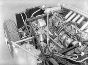 Mercedes-Benz 300 SLR (1955) - Blick auf den Motor