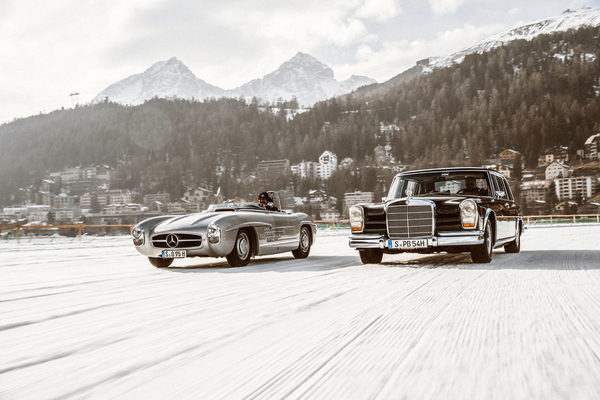 Image: Mercedes-Benz 300 SLS (1958) - a W198 and a W100 (600) on the occasion of The I.C.E. 2023