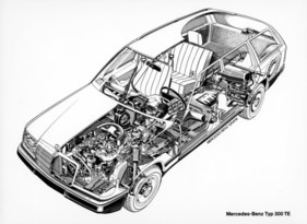 Mercedes-Benz 300 TE (1985) - Durchsichtszeichnung