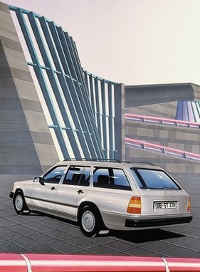 Mercedes-Benz 300 TE (1985) - zeichnerische Darstellung - Staatsgalerie Stuttgart