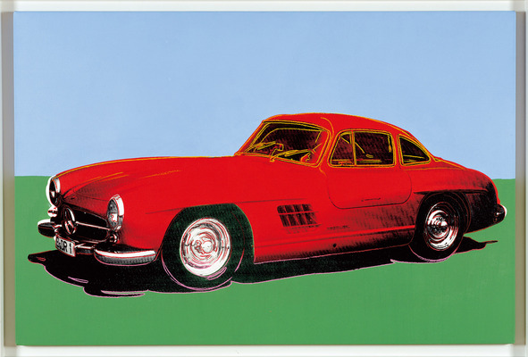 Bild: Mercedes-Benz 300SL Coupé (1955) - Andy Warhol.CARS-Ausstellung im MAC ab Oktober 2014