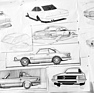 Mercedes-Benz 350 SL (1971) - Entwurfszeichnungen