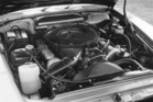 Mercedes-Benz 350 SL (1971) - der Achtzylinder in V-Form füllt den Motorraum gut aus, ist aber für Wartungsarbeiten gut zugänglich