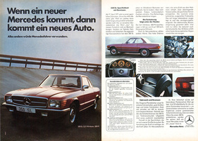 Mercedes-Benz 350 SL (1971) - grossformatige Werbung