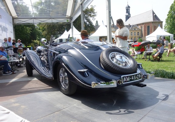 Mercedes-Benz 500 K Special Roadster (1936) in der Klasse "when coachwork becomes art" – Days of Elegance Château St. Gerlach 2022
