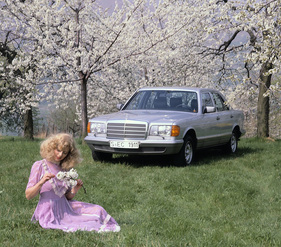 Mercedes-Benz 500 SE (1980) - im Blütenmeer