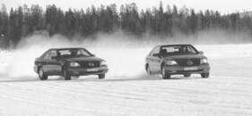 Mercedes-Benz 500 SEC (1994) - Auf Testfahrt für die mit Bosch entwickelte Fahrdynamik-Regelung FDR, die ein Jahr später als ESP eingeführt wurde