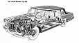 Mercedes-Benz 600 (1963) - Durchsichtszeichnung enthüllt das hohe Niveau der damals modernsten Technik (© Daimler AG, 1963) Mercedes-Benz 600 (1963) - Durchsichtszeichnung enthüllt das hohe Niveau der damals modernsten Technik (© Daimler AG, 1963)