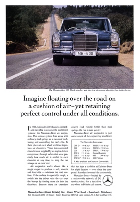 Mercedes-Benz 600 (1967) - Werbung - die Qualitäten der Luftfederung