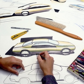 Mercedes-Benz 600 SEC (1992) - erste Skizzen Mitte der Achtzigerjahre