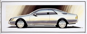 Mercedes-Benz 600 SEC (1992) - seriennahe Designzeichnung von 1987
