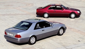 Mercedes-Benz 600 SEC (1992) - und ein 500 SEC in Rot