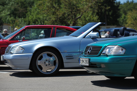 Mercedes-Benz 600 SL V12 - die R129 waren gut vertreten - am 2. TCS Youngtimer und Classictreffen in Pratteln im Jahr 2016
