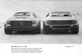 Mercedes-Benz C 111 - Heckansicht und Vergleich mit Vorjahresmodell