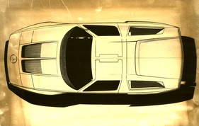 Mercedes-Benz C 111 - Skizze, Vogelperspektive