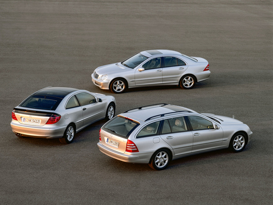 Image: Mercedes-Benz C-Class 203 model series - The three body variants: Saloon, Estate and Sports Coupé