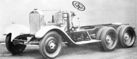 Mercedes-Benz G1 (1926) - Fahrgestell noch mit geschlossenen Scheibenrädern Mercedes-Benz G1 (1926) - Fahrgestell noch mit geschlossenen Scheibenrädern
