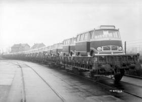 Mercedes-Benz O 319 (1956) - Bahnverladung von Linienbussen für Chile
